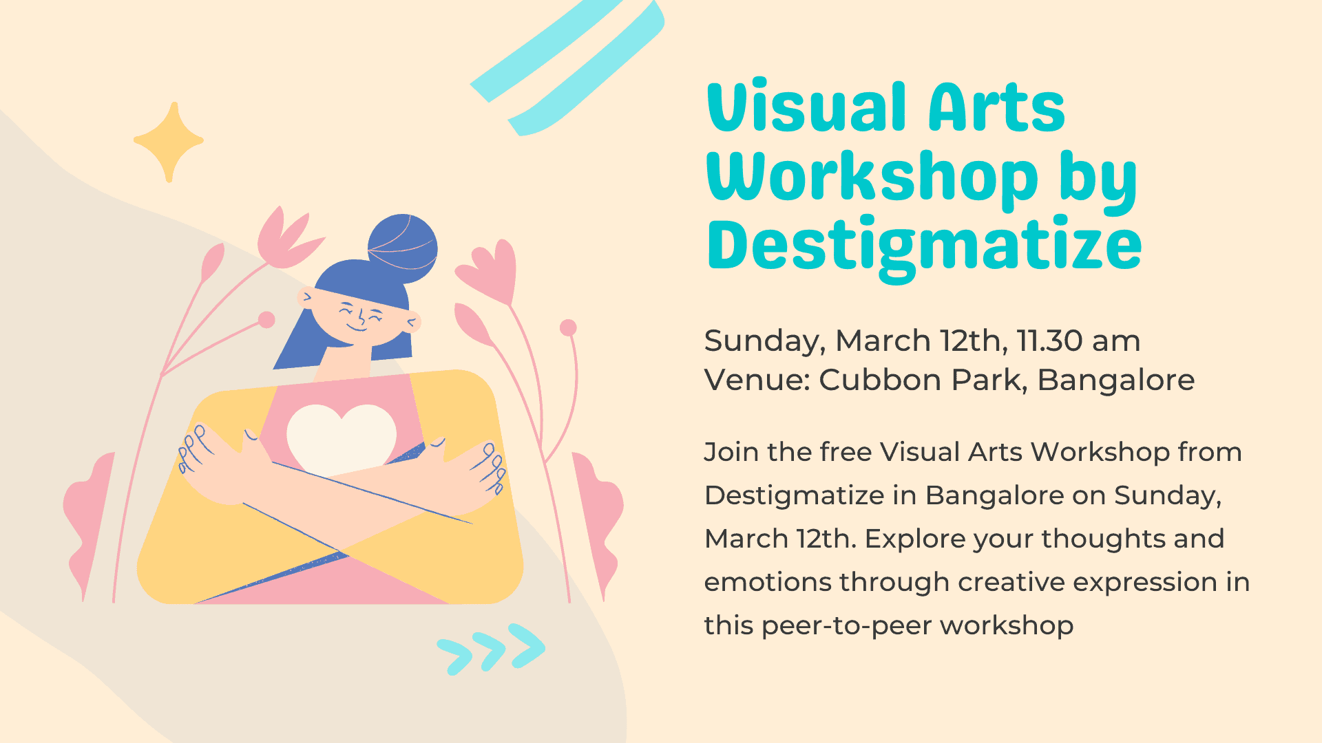 Express yourself through art with this Visual Arts Workshop from Destigmatize